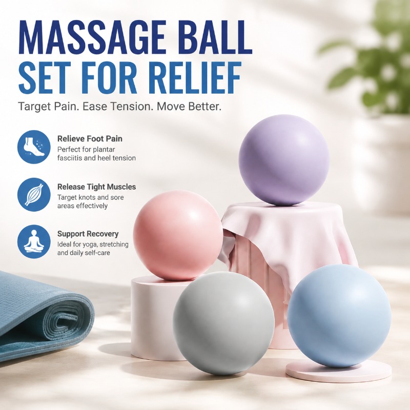 Pilates Ball Mini - Pelota de Silicona para Masaje, Esfera