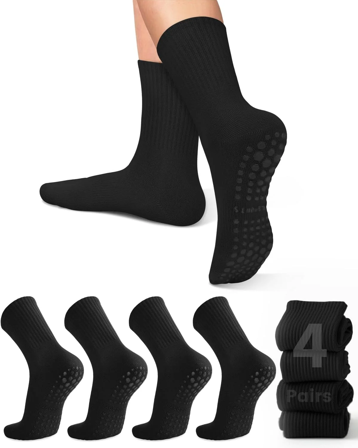 Pilates & Yoga Unleashed International Academy - 4 pares de calcetines de yoga