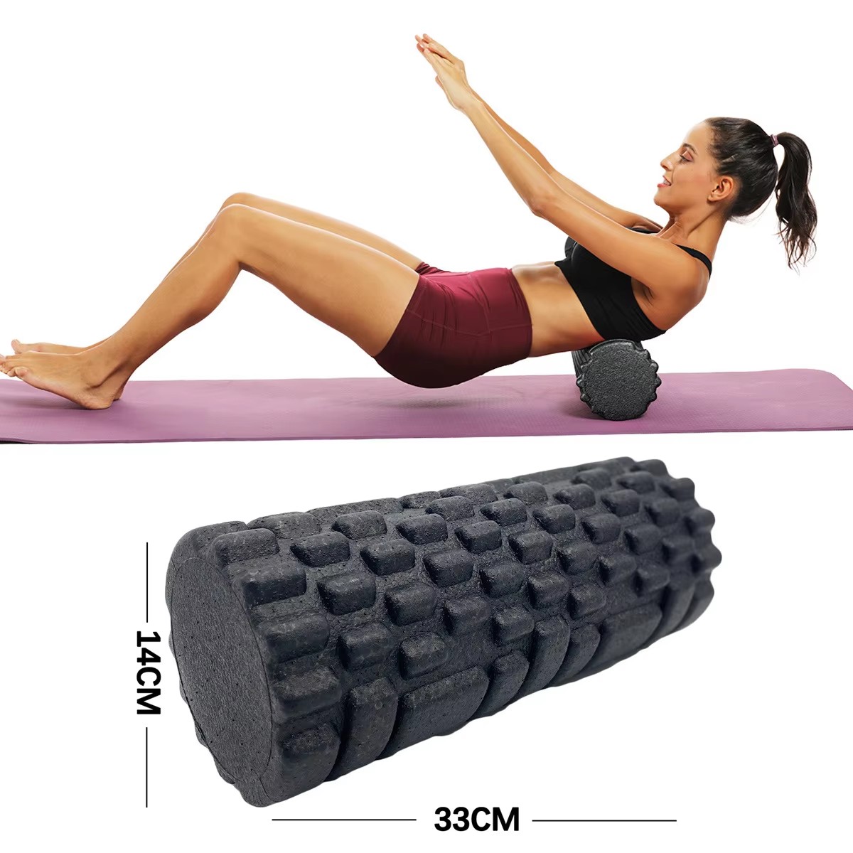 Home Pilates Yoga - Rodillo de espuma para Fitness, rodillo