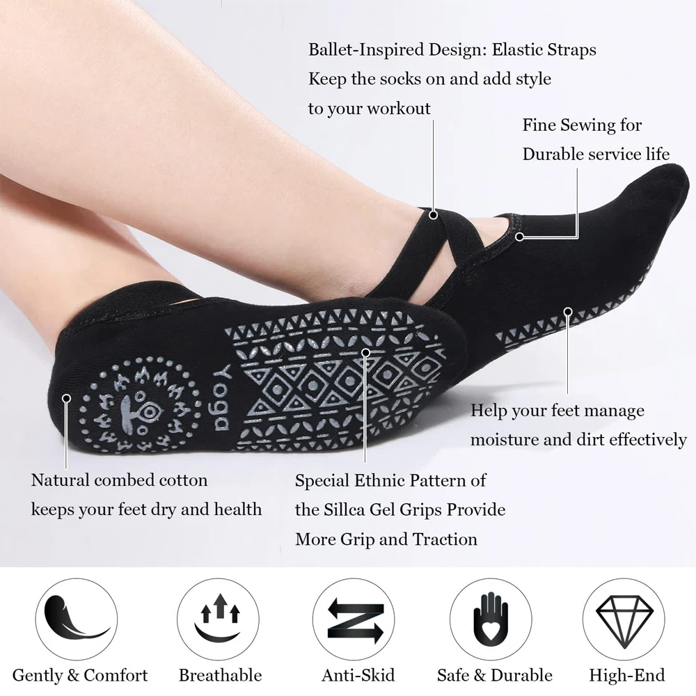 1 par de calcetines de yoga pa - Pilates Yoga Y Barre reseña y precio